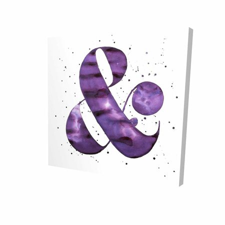 BEGIN HOME DECOR 12 x 12 in. Ampersand Purple-Print on Canvas 2080-1212-TY19